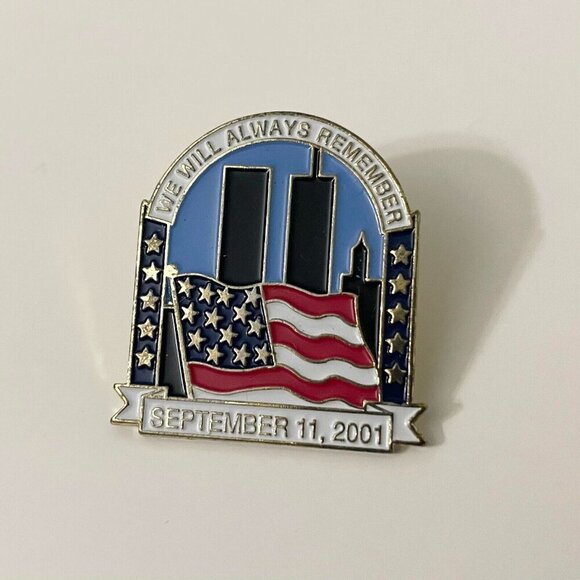 We Will Always Remember September 11th Commemorative Lapel Pin Twin Towers - Picture 10 of 10